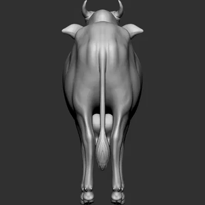 Mô hình 3D bò Ấn Độ sắc nét, chi tiết cao cho người yêu thích in ấn