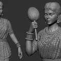 Mô hình 3D cô gái Ấn Độ mặc Sari tinh xảo (Indian Female) - Thumbnail 2