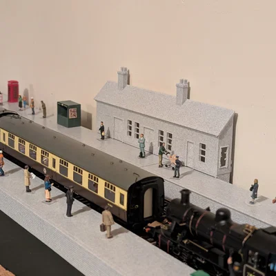 Mô hình nhà ga đường sắt Low Relief cho sa bàn tàu hỏa OO Gauge