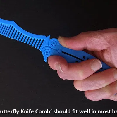 Mẫu in 3D Lược xếp kiểu dao bướm (Butterfly Knife Comb) phong cách