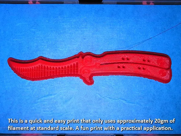 Mẫu in 3D Lược xếp kiểu dao bướm (Butterfly Knife Comb) phong cách - Image 3