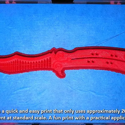 Mẫu in 3D Lược xếp kiểu dao bướm (Butterfly Knife Comb) phong cách