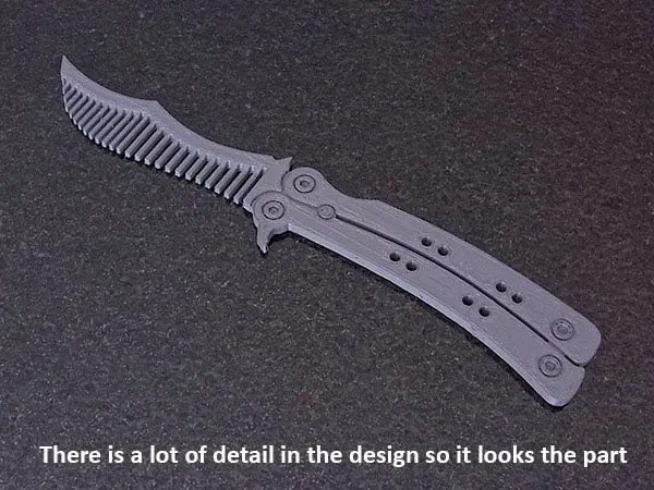 Mẫu in 3D Lược xếp kiểu dao bướm (Butterfly Knife Comb) phong cách - Image 5