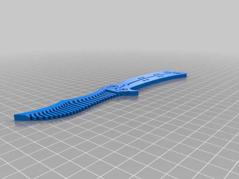 Mẫu in 3D Lược xếp kiểu dao bướm (Butterfly Knife Comb) phong cách - Image 6