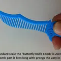 Mẫu in 3D Lược xếp kiểu dao bướm (Butterfly Knife Comb) phong cách - Thumbnail 7
