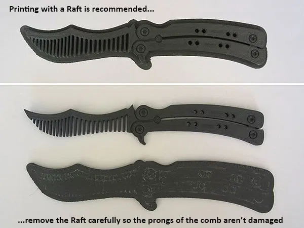Mẫu in 3D Lược xếp kiểu dao bướm (Butterfly Knife Comb) phong cách - Image 8
