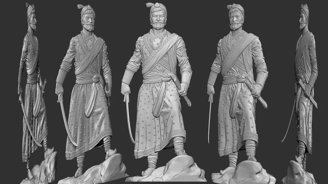 Mô hình 3D chiến binh Sambhaji Maharaj ấn tượng cho in 3D - Image 1