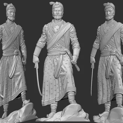 Mô hình 3D chiến binh Sambhaji Maharaj ấn tượng cho in 3D