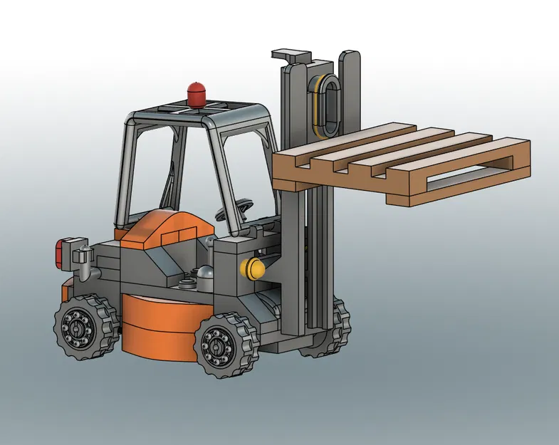 XE NÂNG 3D PRINTED — Mô hình lắp ráp nhiều chi tiết - Image 11