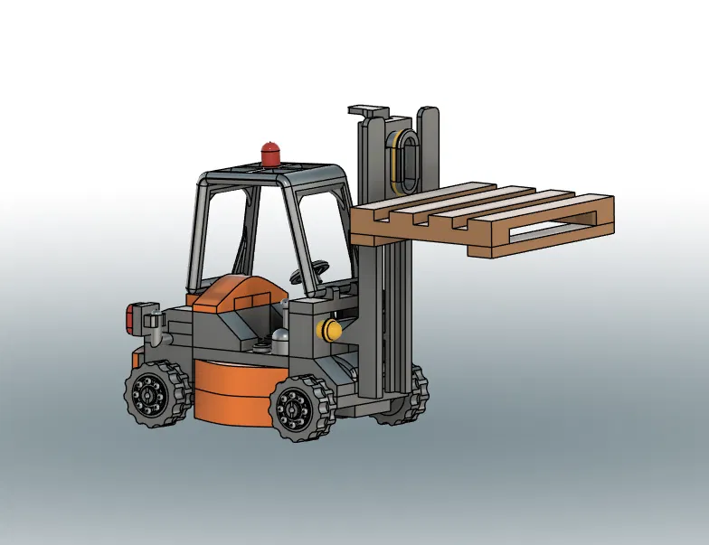 XE NÂNG 3D PRINTED — Mô hình lắp ráp nhiều chi tiết - Image 12