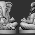 Mô hình 3D tượng thần Ganpati và chú chuột Mushak tinh xảo - Thumbnail 2