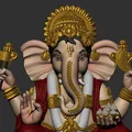 Mô hình 3D thần Ganesha (Ganpati) chi tiết sắc nét cho in 3D - Thumbnail 1