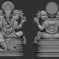 Mô hình 3D thần Ganesha (Ganpati) chi tiết sắc nét cho in 3D - Thumbnail 3