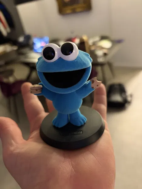 Mô hình 3D Cookie Monster: Nhân vật hoạt hình trang trí siêu dễ thương - Image 1