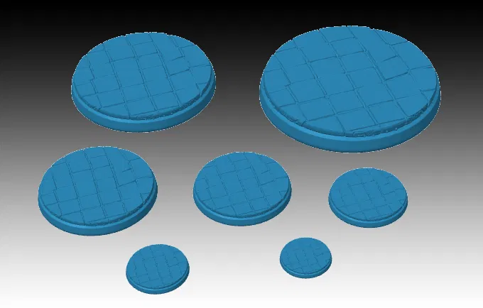 Bộ đế gắn mô hình họa tiết sàn gạch đá cho board game (nhiều kích thước) - Image 1