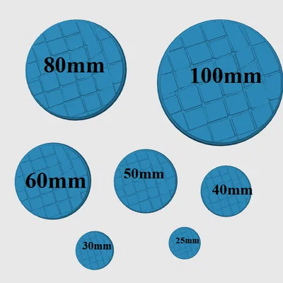 Bộ đế gắn mô hình họa tiết sàn gạch đá cho board game (nhiều kích thước)