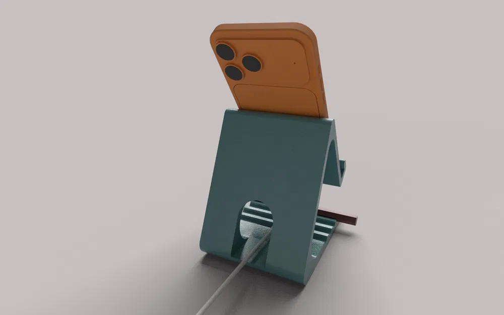 Đế giữ điện thoại để bàn tích hợp sạc tiện lợi - File in 3D - Image 2