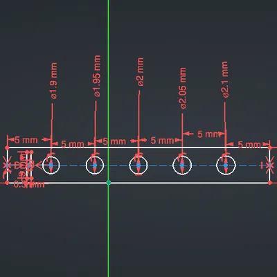Mẫu kiểm tra dung sai sợi nhựa 1GR
