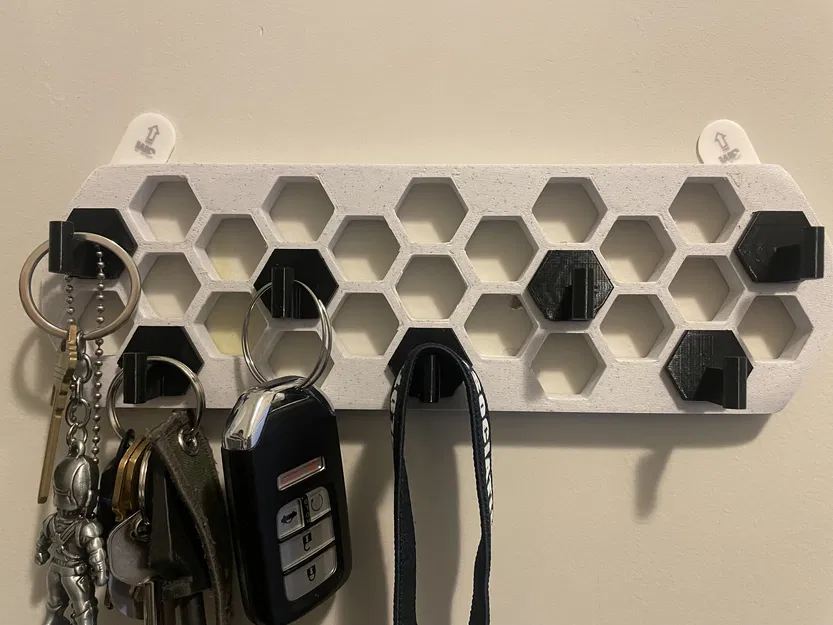 Móc Treo Chìa Khóa / Móc Treo Tường Dạng Lục Giác Hiện Đại - Image 2