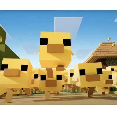 Mô hình gà con Minecraft đáng yêu - File in 3D chất lượng cao