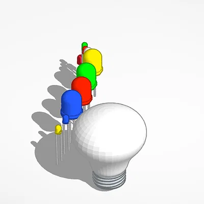 Mô hình trang trí đèn LED và bóng đèn phong cách DIY độc đáo