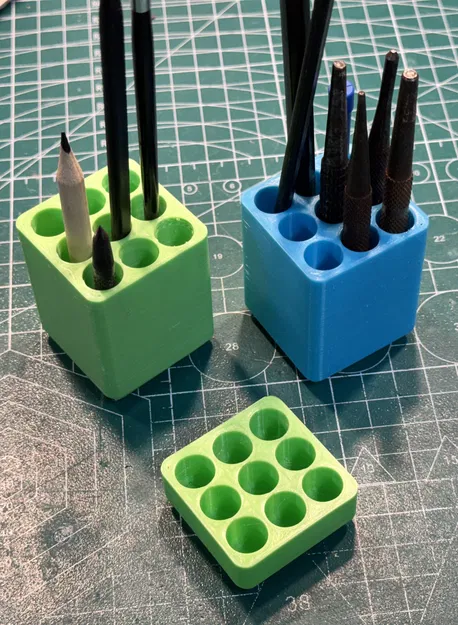 Khay Đựng Bút, Dụng Cụ Mảnh Gridfinity 1x1x7U - In 3D Tiện Dụng - Image 3