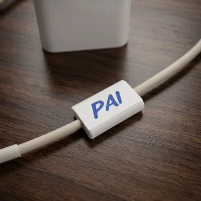 Nhãn kẹp dây sạc 3D (Charger cable tag) giúp phân loại cáp gọn gàng