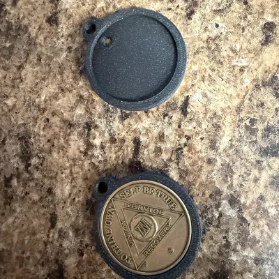 Móc khóa đựng đồng xu kỷ niệm Sobriety