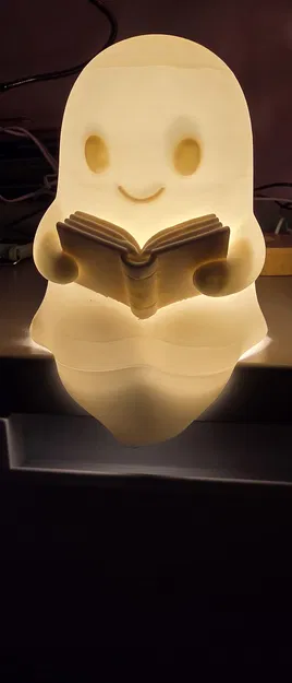 Mô hình in 3D Đèn ngủ hình ma nhỏ đọc sách siêu dễ thương - Image 1