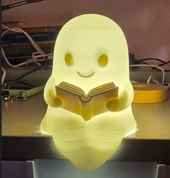 Mô hình in 3D Đèn ngủ hình ma nhỏ đọc sách siêu dễ thương - Image 2