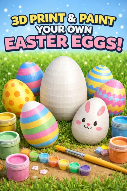 Trứng Phục sinh tự tô màu! (Kèm theo đế đỡ) - Image 1