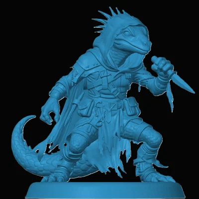 Mô hình 3D Kobold Rogue cho game nhập vai D&D Tabletop