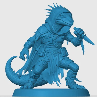 Mô hình 3D Kobold Rogue cho game nhập vai D&D Tabletop