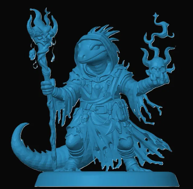 Mô hình 3D Kobold Warlock cho D&D và Tabletop RPG - Image 1