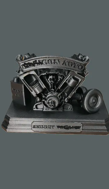 Mô hình Động cơ V8 - Cúp vinh danh cho Thợ máy, Trang trí Garage - Image 3