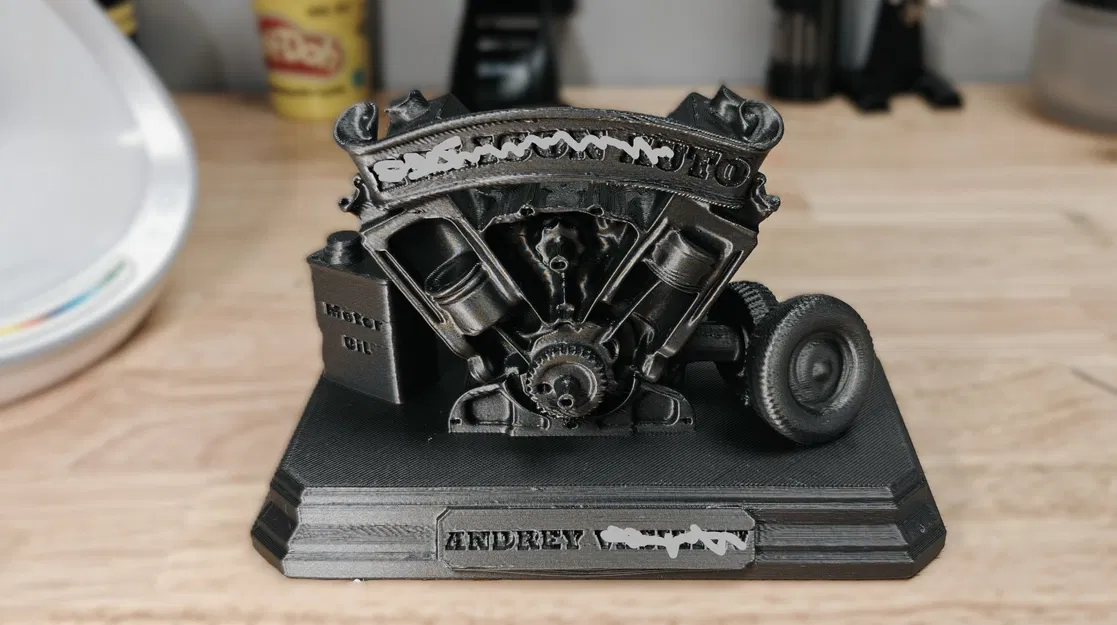 Mô hình Động cơ V8 - Cúp vinh danh cho Thợ máy, Trang trí Garage - Image 5