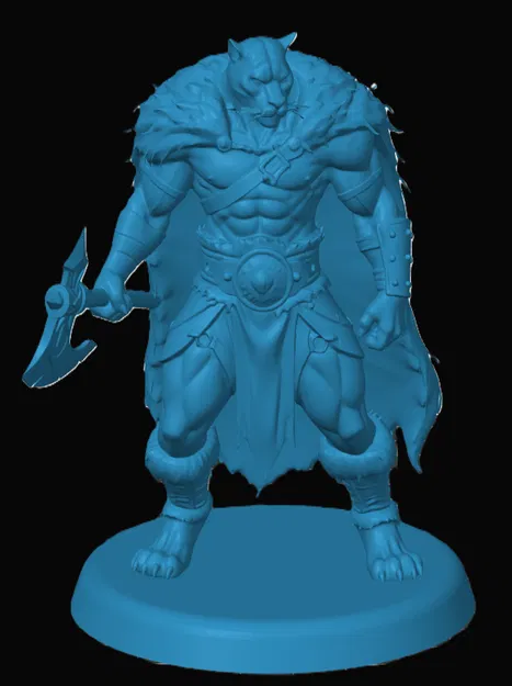 Mô hình Tabaxi Barbarian cho game RPG - Image 1