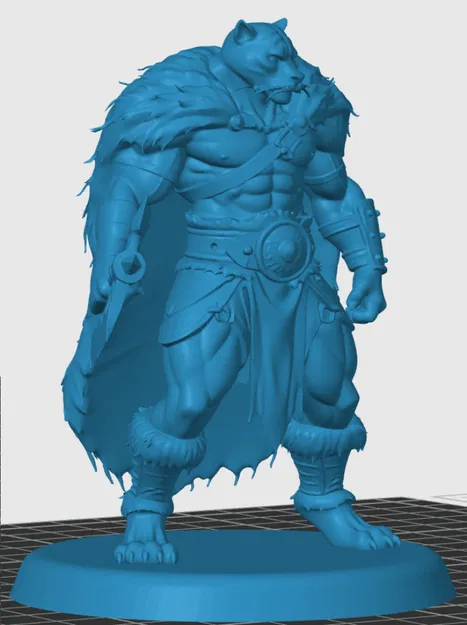 Mô hình Tabaxi Barbarian cho game RPG - Image 2