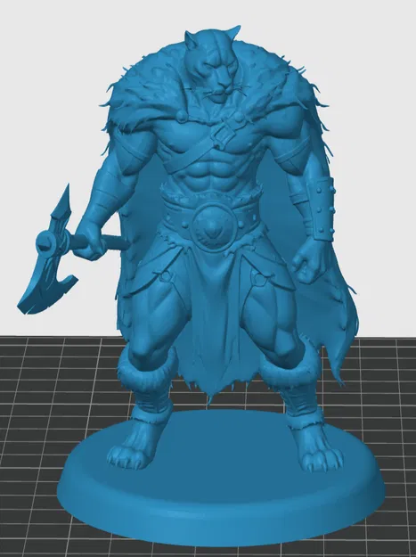 Mô hình Tabaxi Barbarian cho game RPG - Image 3