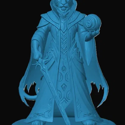 Mô hình Tabaxi Warlock cho game tabletop