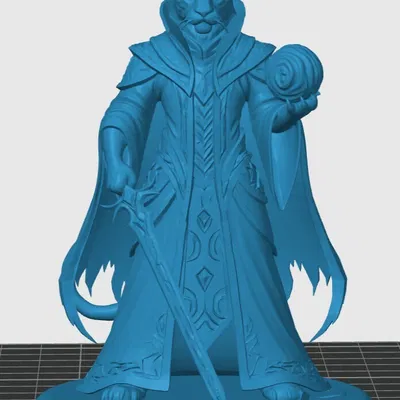 Mô hình Tabaxi Warlock cho game tabletop