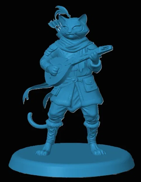 Mô hình Tabaxi Bard cho game RPG - Image 1
