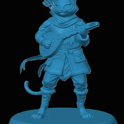 Mô hình Tabaxi Bard cho game RPG