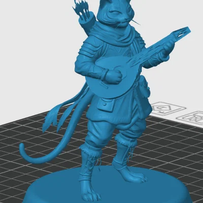 Mô hình Tabaxi Bard cho game RPG