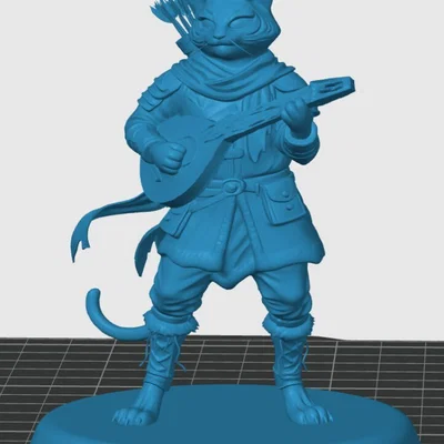 Mô hình Tabaxi Bard cho game RPG