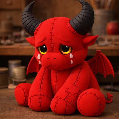 Mô hình chú quỷ nhỏ Sad Devil phong cách thú bông in 3D cực đáng yêu