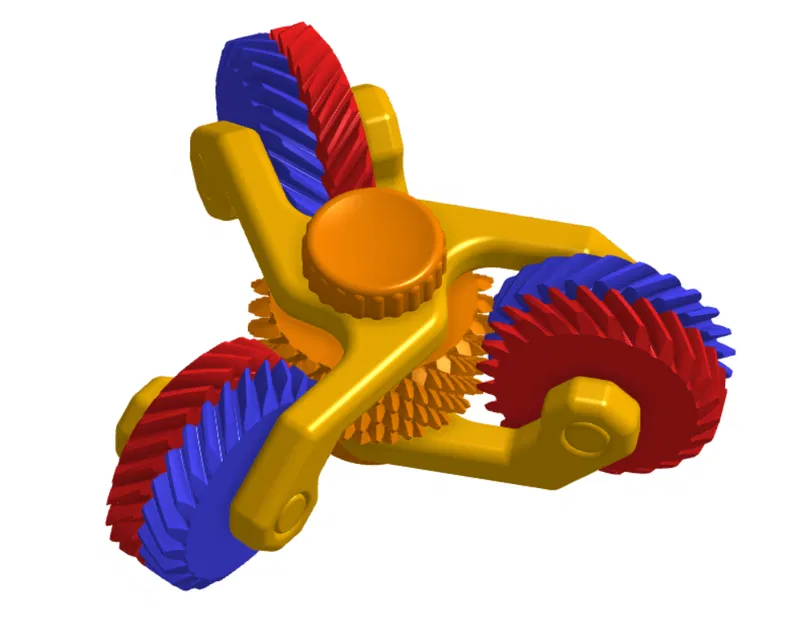 Con quay Fidget Bánh răng xoắn kép - Image 1