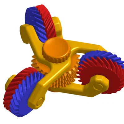 Con quay Fidget Bánh răng xoắn kép