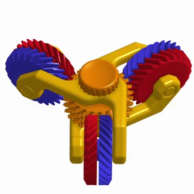 Con quay Fidget Bánh răng xoắn kép