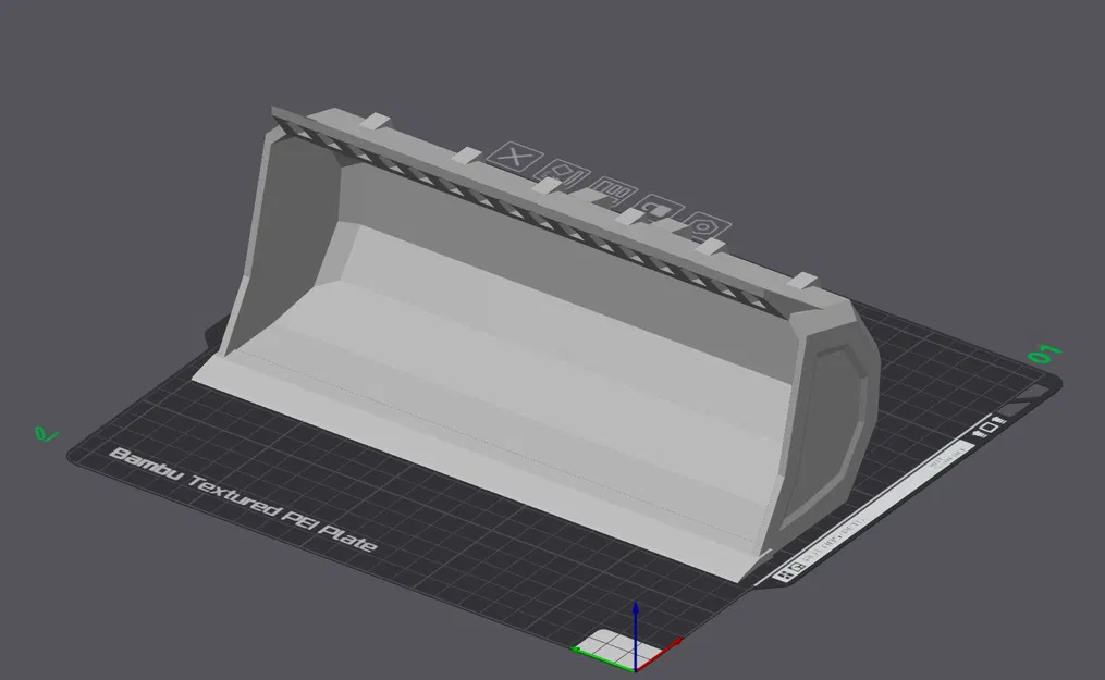 Mô hình gầu xúc máy công trình cỡ lớn với lưỡi phẳng (STL) - Image 1